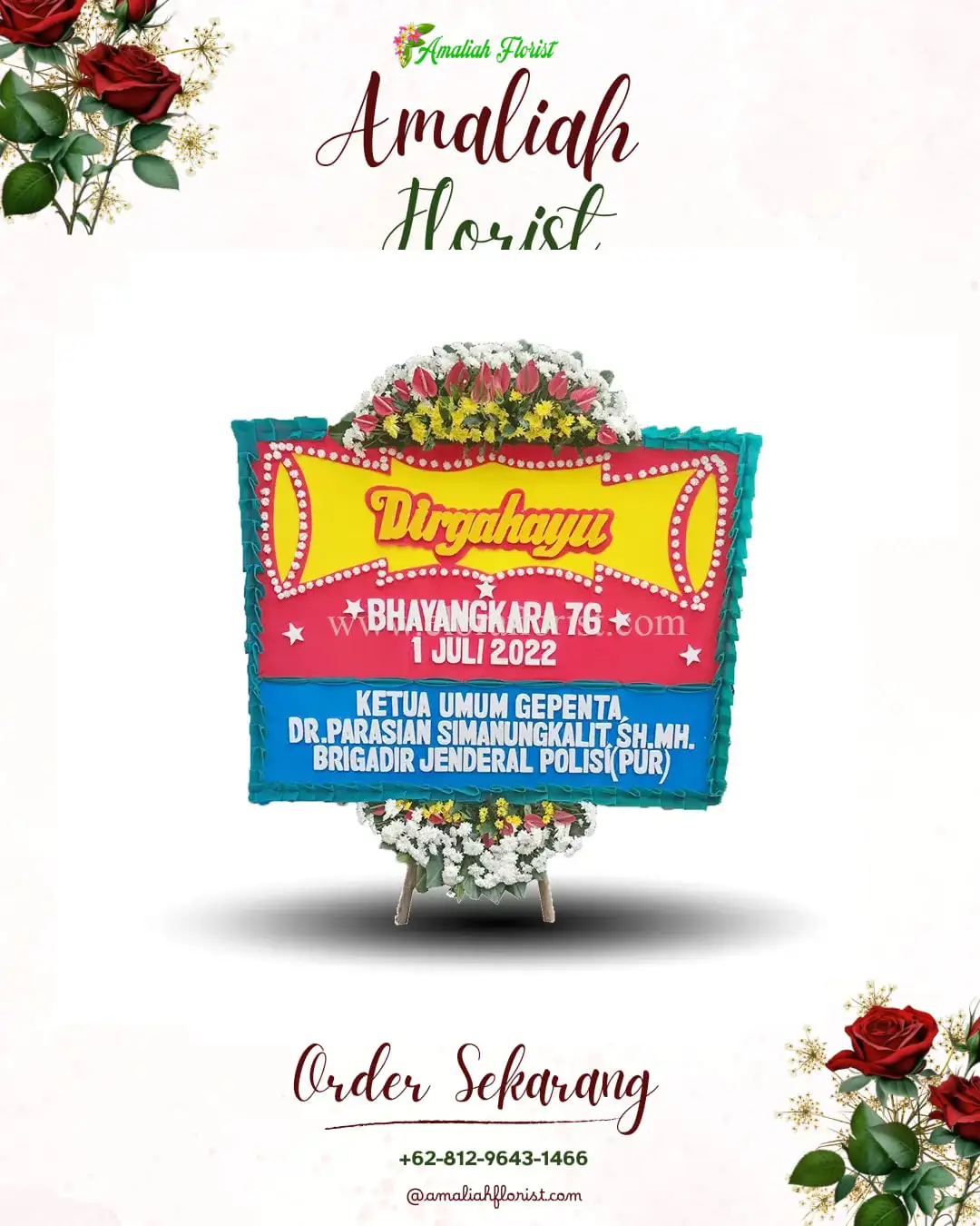 Papan Bunga HUT Ulang Tahun Nipah Panjang